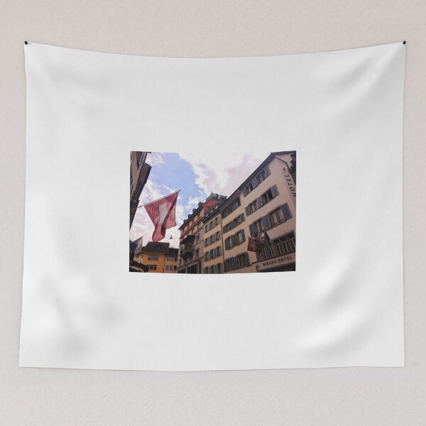 Item preview, Swiss Flags Over Zurich Switzerland designed and sold by fontigail.