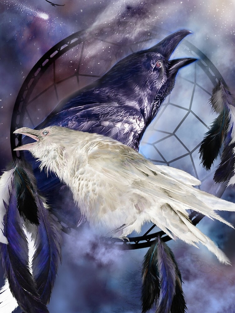 Dream Catcher - Legend Of The White Raven by carolcavalaris