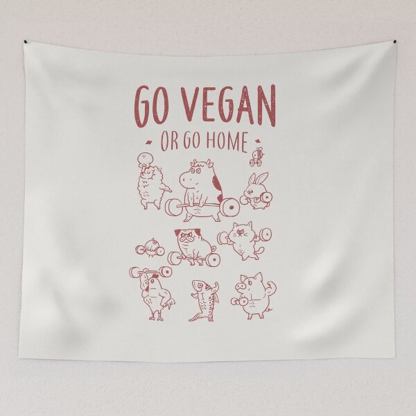 Item preview,  GO VEGAN OR GO HOME designed and sold by Huebucket.