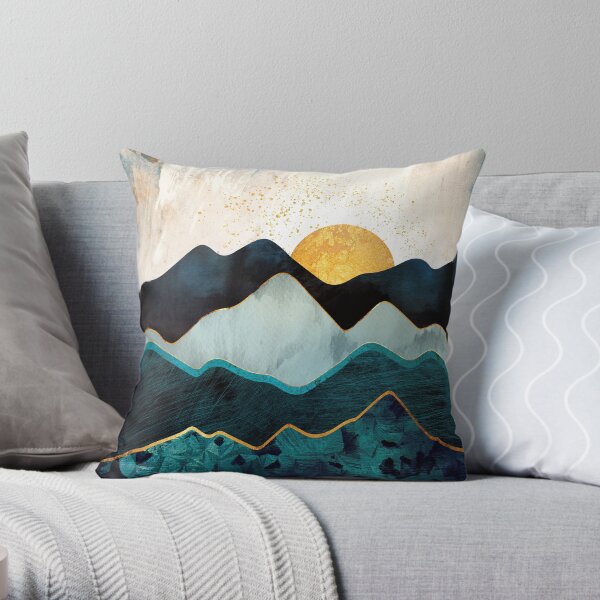Glacial Hills Throw Pillow