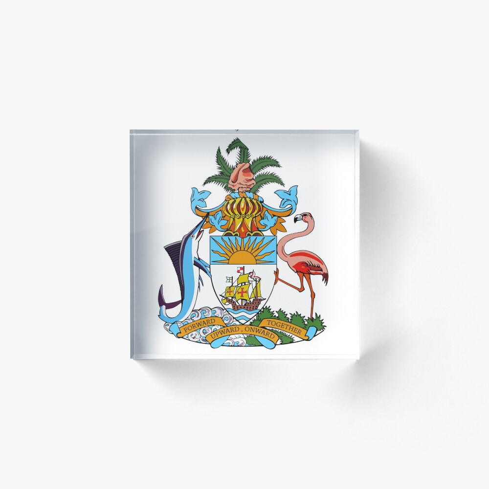 Bahamas Flag Blue Marlins Coat Of Arms 3D Print Mesh Fiber