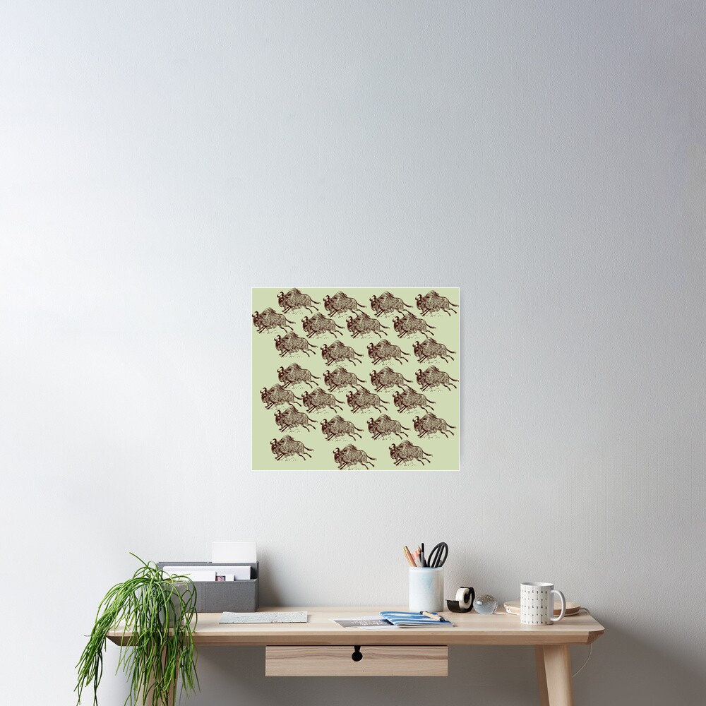 Wildebeest Poster