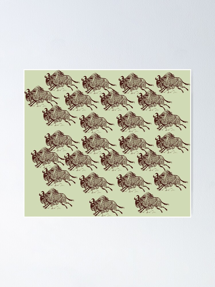 Alternate view of Wildebeest Poster