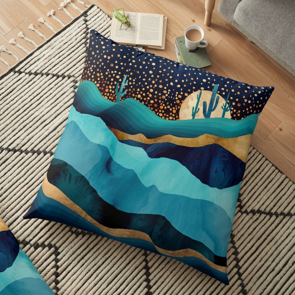 Indigo Desert Night Floor Pillow