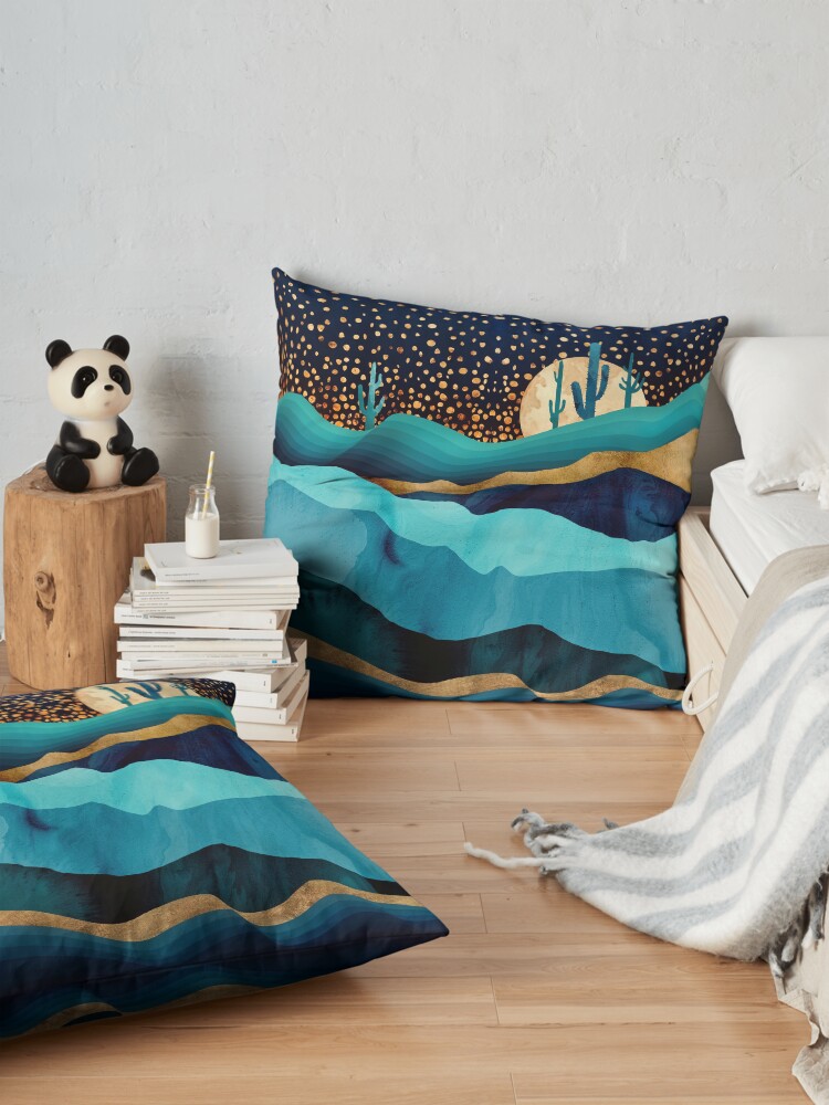 Alternate view of Indigo Desert Night Floor Pillow