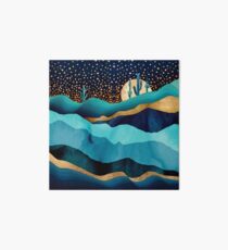 Indigo Desert Night Art Board Print