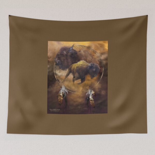 Item preview, Dream Catcher - Spirit Of The Brown Buffalo designed and sold by Carol  Cavalaris.