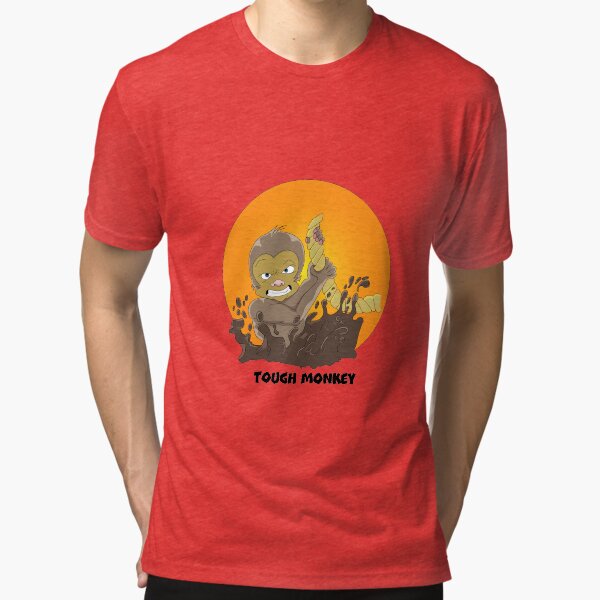 Tough monkey rope swing Tri-blend T-Shirt