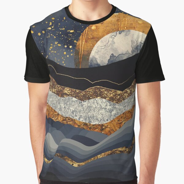 Metallic Mountains Graphic T-Shirt