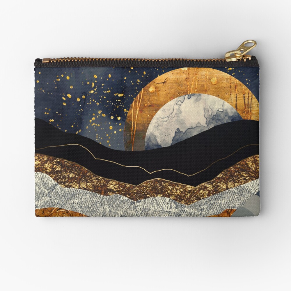 Metallic Mountains Zipper Pouch