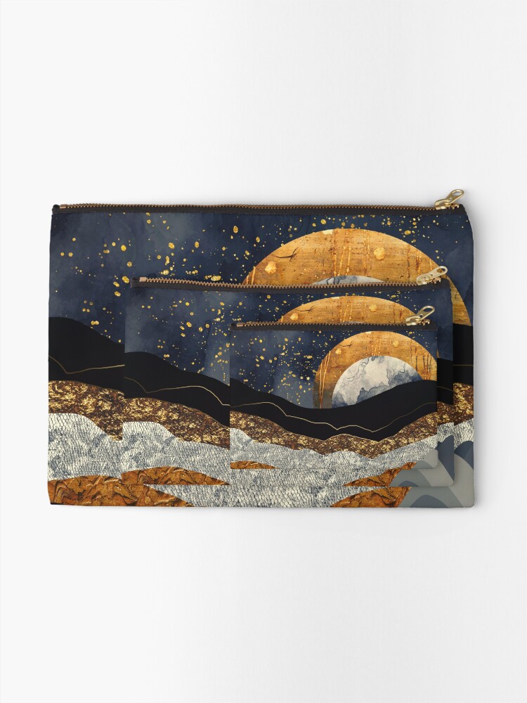 Alternate view of Metallic Mountains Zipper Pouch