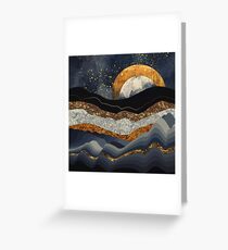 Metallic Mountains Greeting Card