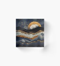 Metallische Berge Acrylblock