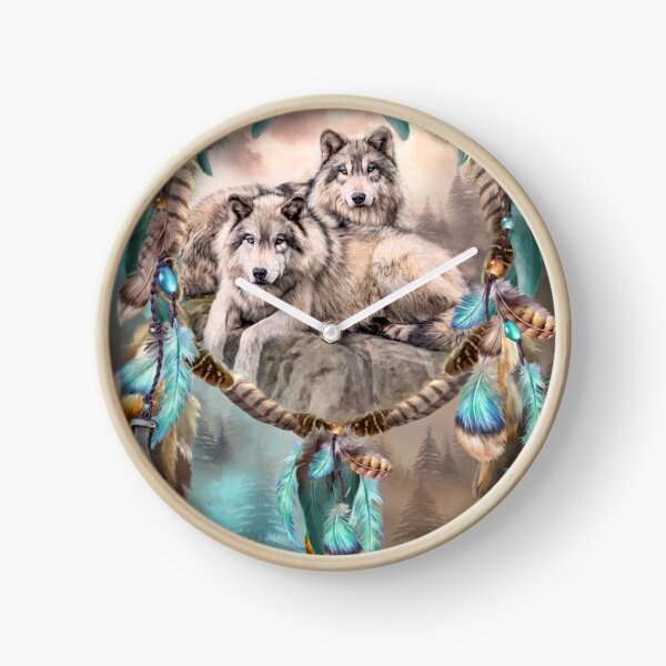 Vista previa del artículo con la obra «Dream Catcher - Dos lobos juntos», diseñado y vendido por Carol  Cavalaris.