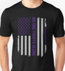 Alzheimer's Awareness Shirts - Alzheimers Awareness American Flag Unisex T-Shirt