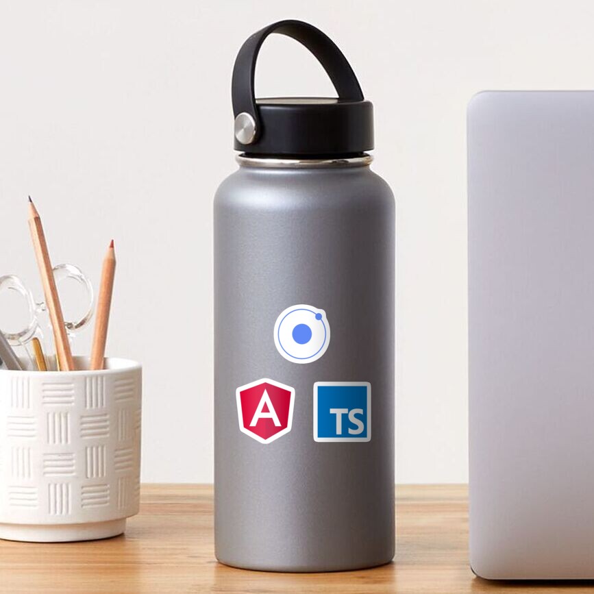 ionic angular typescript logo set Pegatina