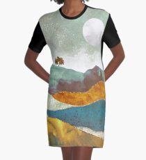 Night Fog Graphic T-Shirt Dress