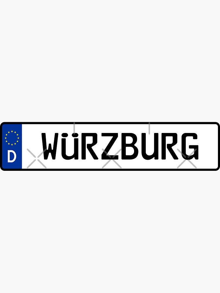 Würzburg Kennzeichen Magnet for Sale by snxworld