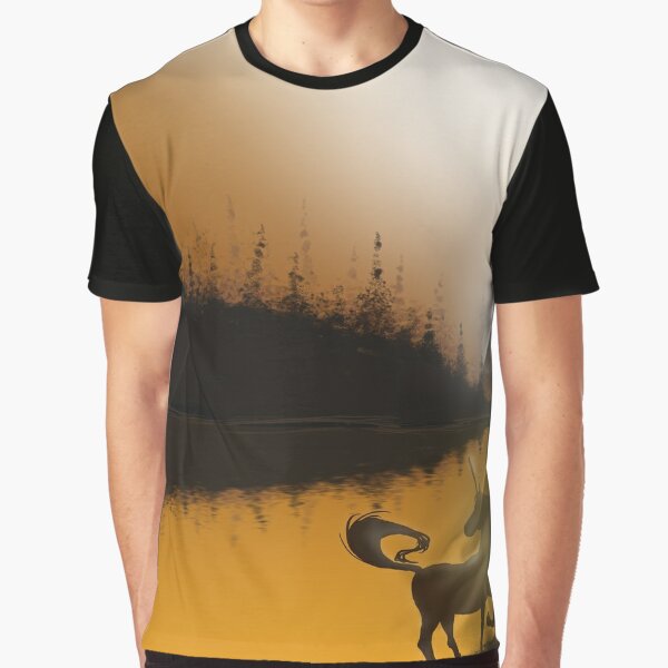 Golden Unicorn Silhouette T Shirts Redbubble - golden horse t shirt roblox