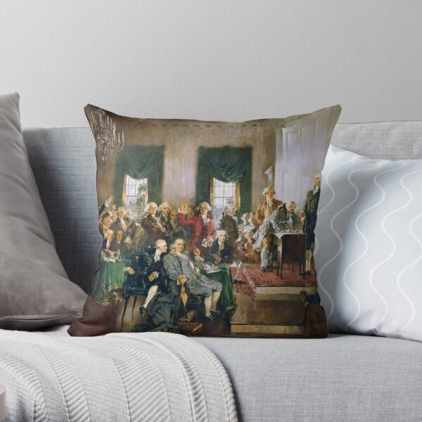 The Signing of the Constitution of the United States - Howard Chandler Christy Throw Pillow