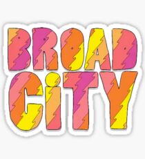 Broad City Pink Orange Logo Sticker