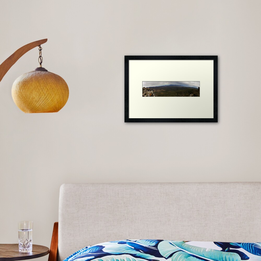 Reeds Lookout panorama Framed Art Print