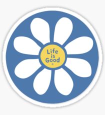 Das Leben ist gut Blue Daisy Sticker