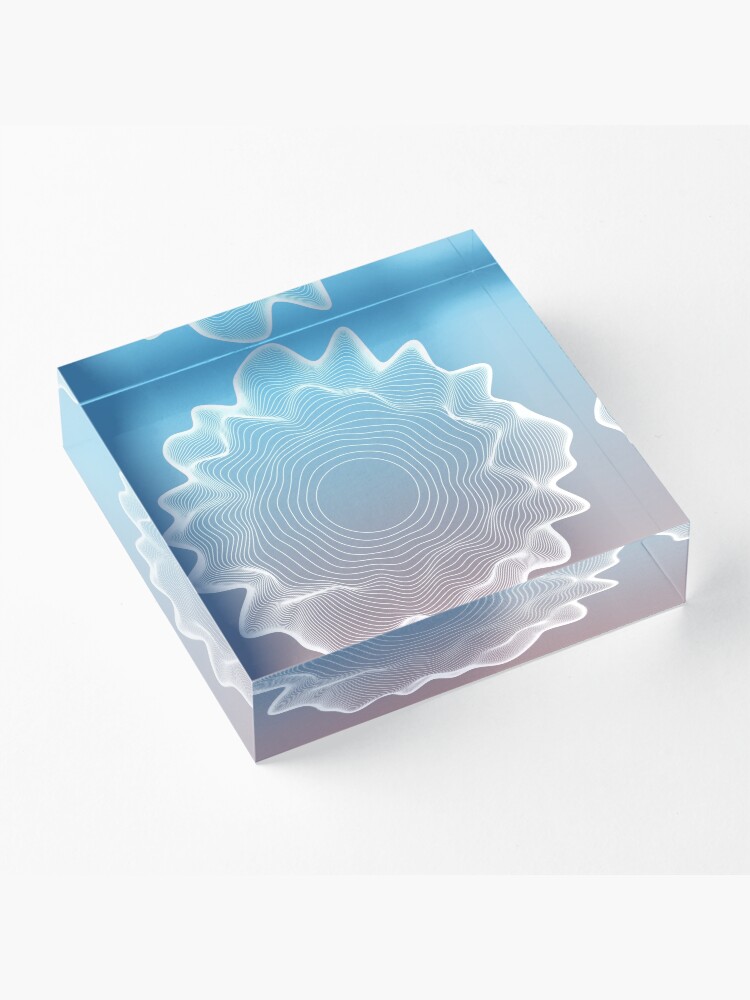 Alternate view of Concentric circles Acrylic Block