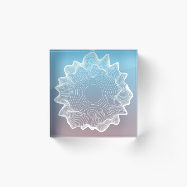 Concentric circles Acrylic Block