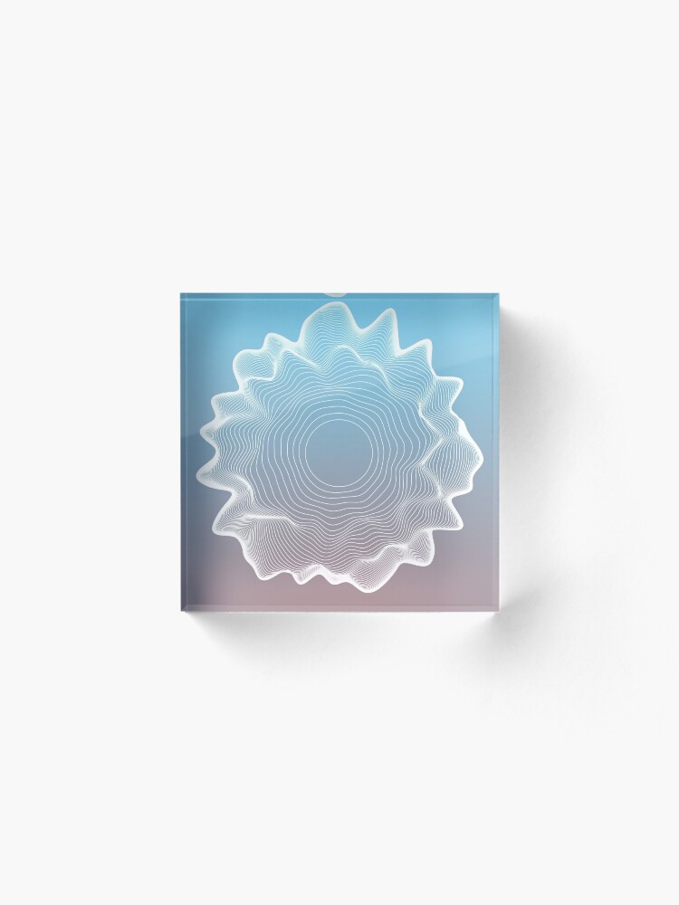 Alternate view of Concentric circles Acrylic Block