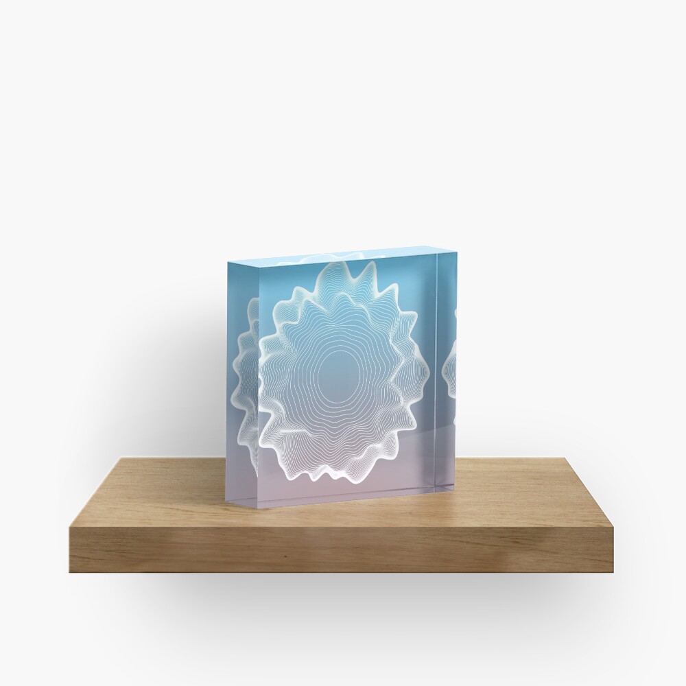 Concentric circles Acrylic Block