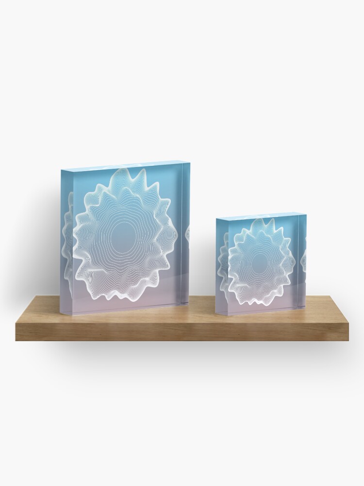 Alternate view of Concentric circles Acrylic Block