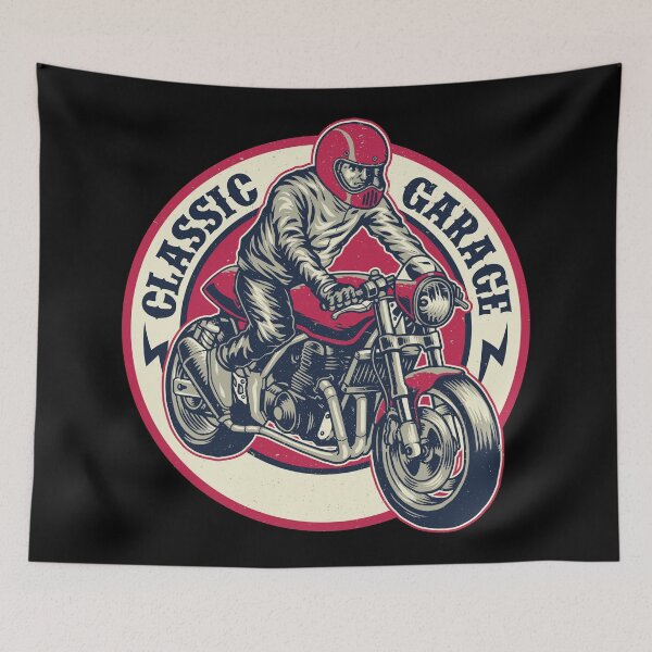 Item preview, Cafe Racer Biker Classis Garage designed and sold by ArtemNovus.