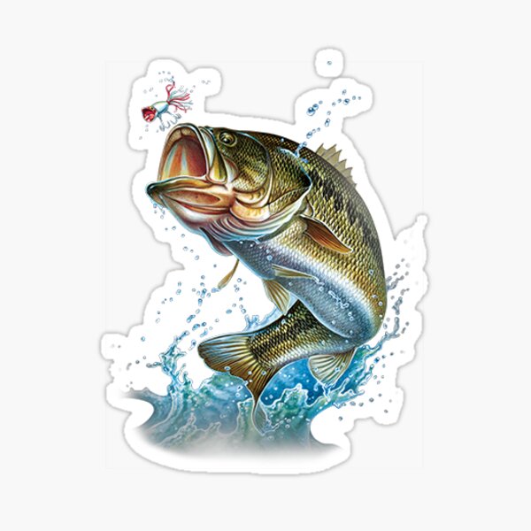 Vinyl Decal Large Mouth Bass Fishing Boat Fish Sport Graphics Car Truck #1183