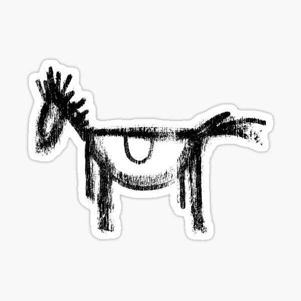 Aperçu de l'œuvre Dessin de cheval selle graffiti dessin créée et vendue par Helen-Storm.