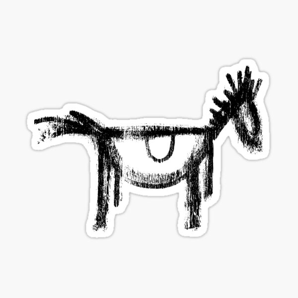 Aperçu de l'œuvre Dessin de cheval selle graffiti dessin créée et vendue par Helen-Storm.
