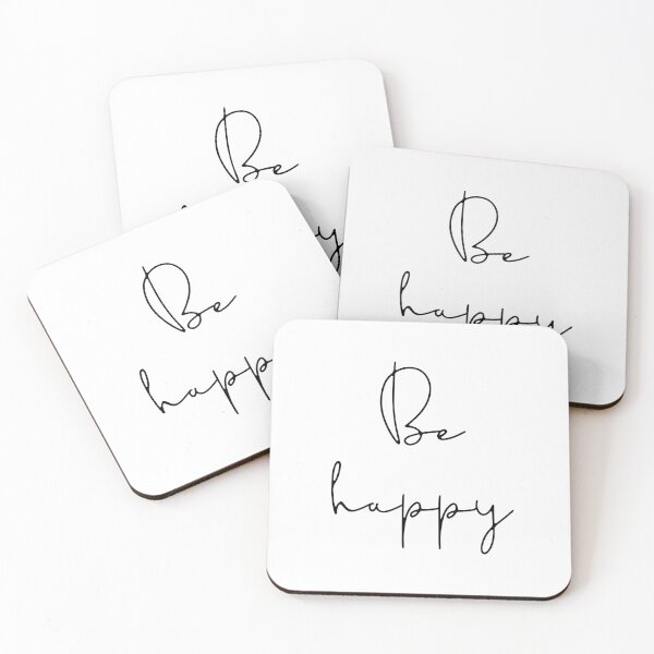 Item preview, Be Happy minimalist designed and sold by TheLemonBox.