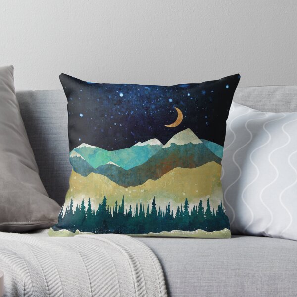 Snowy Night Throw Pillow