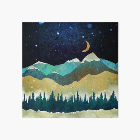 Snowy Night Art Board Print