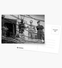 Rossellini with Camera director directing Stromboli with Ingrid Bergman Postcards