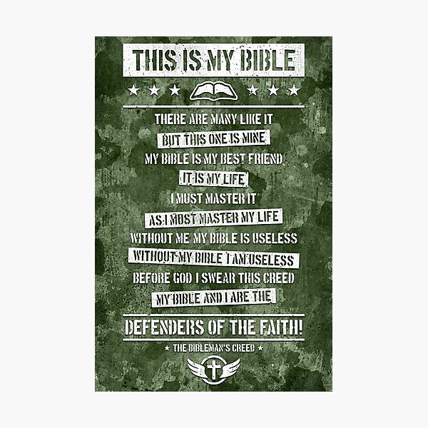 THIS IS MY BIBLE Photographic Print