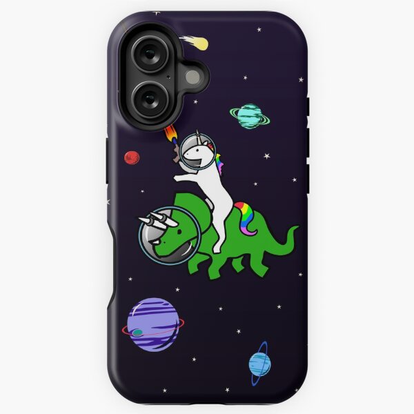 Aperçu de l'œuvre Licorne chevauchant des tricératops dans l'espace créée et vendue par jezkemp.