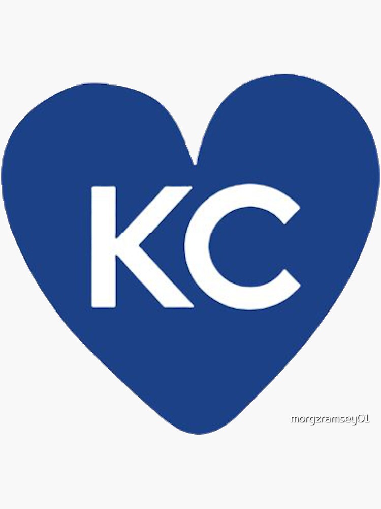 "blue kc heart" Sticker for Sale by Redbubble