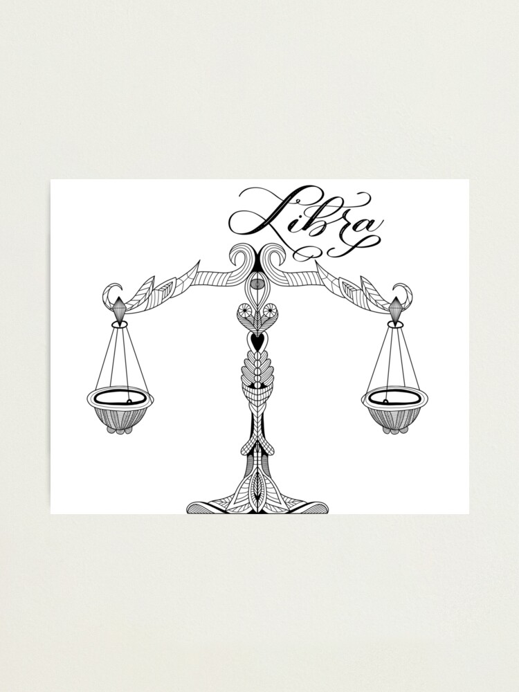 Libra Scales Zodiac Birthday Sign Photographic Print