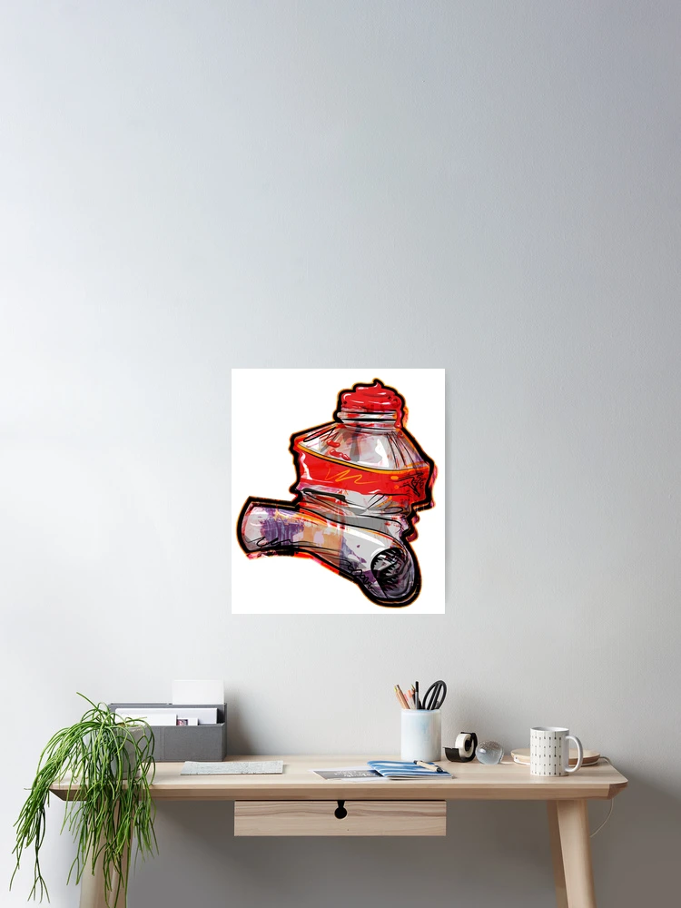 Aperçu 2 sur 3. Poster avec l'œuvre rouge créée et vendue par Ruffmouse.