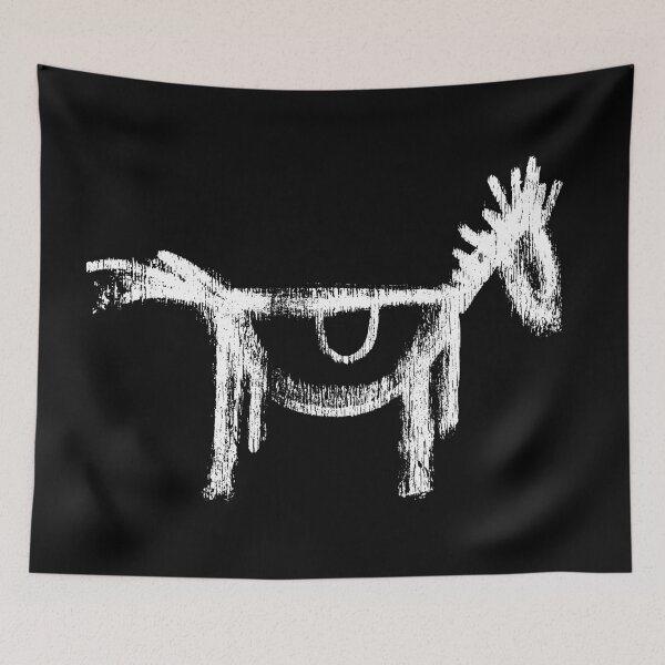 Item preview, Horse saddle riding graffiti drawing designed and sold by Helen-Storm.