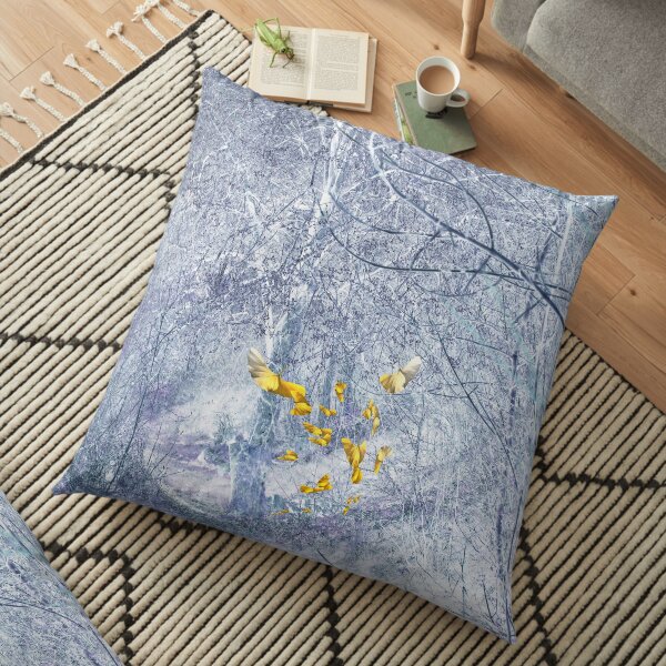 Summer Flies Away Floor Pillow