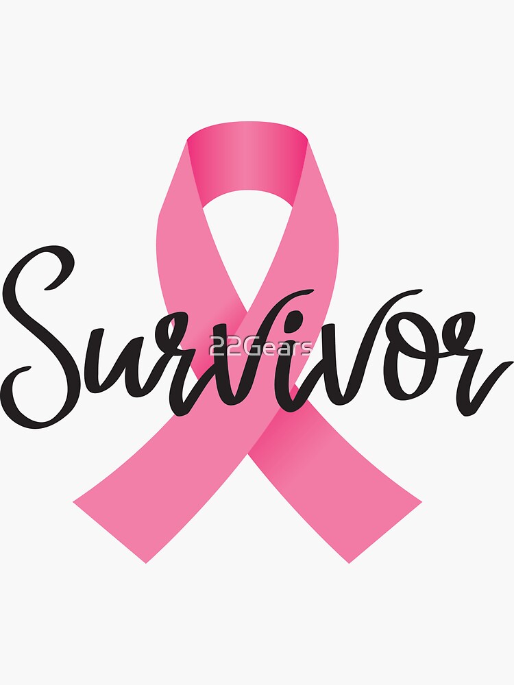 “Survivor! Breast cancer awareness” Sticker for Sale by 22Gears | Redbubble