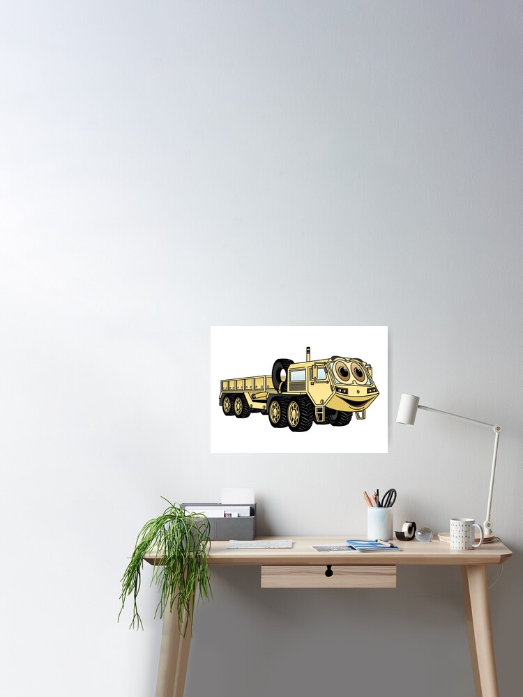 Truck Driver Gift Custom Portrait From Photo as Yellow Cartoon Character / Truck  Driver Cartoon / Custom Trucker Gift / Trucker Cartoon 