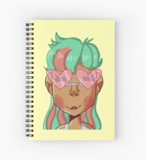 Heart sunglasses and watermelon hair Spiral Notebook